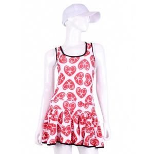NEW LOVE LOVE TENNIS women's limited sandra dee court tennis dress in nsew red h